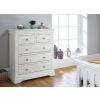 Toulouse White Painted 2 Over 3 Chest of Assembled Drawers - 10% OFF CODE SAVE - 5