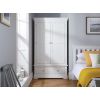 Toulouse Brilliant White Painted Double Wardrobe with Drawer - SPRING SALE - 7