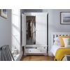 Toulouse Brilliant White Painted Double Wardrobe with Drawer - SPRING SALE - 5