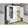 Toulouse White Painted Triple Wardrobe with Drawer - 10% OFF SPRING SALE - 9