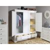 Toulouse Brilliant White Painted Triple Wardrobe with Drawer - 10% OFF SPRING SALE - 9