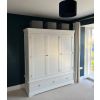 Toulouse White Painted Triple Wardrobe with Drawer - 10% OFF SPRING SALE - 4