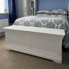 Toulouse Large White Painted Assembled Blanket Storage Box Ottoman - SPRING SALE - 3