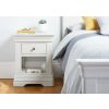 Toulouse White Painted 1 Drawer Bedside Table - 10% OFF SPRING SALE - 12