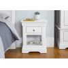 Toulouse White Painted 1 Drawer Assembled Bedside Table - 10% OFF SPRING SALE - 14
