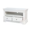 Toulouse White Painted Fully Assembled TV Unit 2 Drawers - 10% OFF SPRING SALE - 12