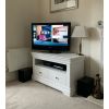 Toulouse White Painted Fully Assembled TV Unit 2 Drawers - SPRING SALE - 2