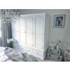 Toulouse White Painted 4 Door Quad Extra Large Wardrobe - 10% OFF CODE SAVE - 4