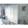 Toulouse White Painted 4 Door Quad Extra Large Wardrobe - SPRING SALE - 4