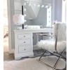 Toulouse White Painted Double Pedestal Large Dressing Table / Home Office Desk - SPRING SALE - 2