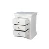 Toulouse White Painted 3 Drawer Large Grande Assembled Bedside Table - 20% OFF WINTER SALE - 13