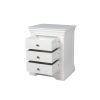 Toulouse White Painted 3 Drawer Large Grande Assembled Bedside Table - 10% OFF SPRING SALE - 13
