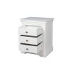 Toulouse White Painted 3 Drawer Large Grande Assembled Bedside Table - 20% OFF SPRING SALE - 13