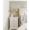 Toulouse White Painted 3 Drawer Large Grande Assembled Bedside Table - 10% OFF SPRING SALE - 10