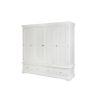 Toulouse White Painted 4 Door Quad Extra Large Wardrobe - 10% OFF CODE SAVE - 5