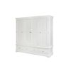 Toulouse White Painted 4 Door Quad Extra Large Wardrobe - SPRING SALE - 5