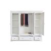 Toulouse White Painted 4 Door Quad Extra Large Wardrobe - 10% OFF CODE SAVE - 6