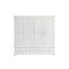 Toulouse White Painted 4 Door Quad Extra Large Wardrobe - SPRING SALE - 7
