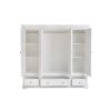 Toulouse White Painted 4 Door Quad Extra Large Wardrobe - 10% OFF CODE SAVE - 12