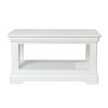 Toulouse White Painted Coffee Table with Shelf - SPRING SALE - 9