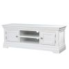 Toulouse White Painted Large Assembled TV Unit 2 Doors and Shelf - SPRING SALE - 9