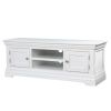 Toulouse White Painted Large Assembled TV Unit 2 Doors and Shelf - 10% OFF SPRING SALE - 9