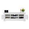 Toulouse White Painted Large Assembled TV Unit 2 Doors and Shelf - SPRING SALE - 11