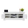 Toulouse White Painted Large Assembled TV Unit 2 Doors and Shelf - 10% OFF SPRING SALE - 11