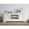 Toulouse White Painted Large Assembled TV Unit 2 Doors and Shelf - SPRING SALE - 5