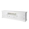 Toulouse White Painted Grande 210cm Extra Large Assembled TV Unit - 10% OFF SPRING SALE - 5