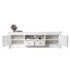Toulouse White Painted Grande 210cm Extra Large Assembled TV Unit - 10% OFF SPRING SALE - 7