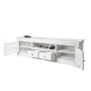Toulouse White Painted Grande 210cm Extra Large Assembled TV Unit - 10% OFF SPRING SALE - 8