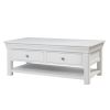 Toulouse White Painted Large Assembled Coffee Table 4 Drawers with Shelf - SPRING SALE - 9