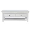 Toulouse White Painted Large Assembled Coffee Table 4 Drawers with Shelf - SPRING SALE - 10