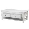 Toulouse White Painted Large Assembled Coffee Table 4 Drawers with Shelf - SPRING SALE - 11