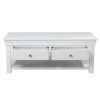 Toulouse White Painted Large Assembled Coffee Table 4 Drawers with Shelf - SPRING SALE - 14
