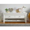 Toulouse White Painted Large Assembled Coffee Table 4 Drawers with Shelf - SPRING SALE - 4