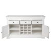 Toulouse White Painted 140cm Assembled Storage Wine Rack Sideboard - 10% OFF CODE SAVE - 8