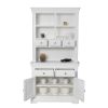 Toulouse White Painted 100cm Buffet and Hutch Dresser Display Unit - SPRING SALE - 6