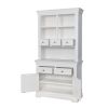 Toulouse White Painted 100cm Buffet and Hutch Dresser Display Unit - SPRING SALE - 9