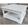 Toulouse White Painted 90cm Square Assembled Coffee Table With Shelf - 10% OFF SPRING SALE - 10