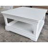 Toulouse White Painted 90cm Square Assembled Coffee Table With Shelf - SPRING SALE - 11