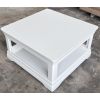 Toulouse White Painted 90cm Square Assembled Coffee Table With Shelf - SPRING SALE - 12