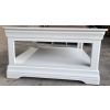 Toulouse White Painted 90cm Square Assembled Coffee Table With Shelf - SPRING SALE - 13