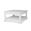 Toulouse White Painted 90cm Square Assembled Coffee Table With Shelf - 10% OFF SPRING SALE - 7