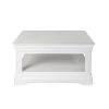 Toulouse White Painted 90cm Square Assembled Coffee Table With Shelf - 10% OFF SPRING SALE - 8