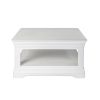 Toulouse White Painted 90cm Square Assembled Coffee Table With Shelf - SPRING SALE - 9