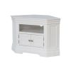 Toulouse White Painted Fully Assembled Corner TV Unit 2 Doors - 10% OFF SPRING SALE - 9