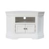 Toulouse White Painted Fully Assembled Corner TV Unit 2 Doors - 10% OFF SPRING SALE - 10