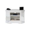 Toulouse White Painted Fully Assembled Corner TV Unit 2 Doors - 10% OFF SPRING SALE - 11